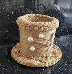 Handgemaakte jute bloempot decoratie, Verzenden, Nieuw