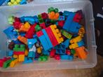 Grote bak Megabloks + trein, vrachtwagen en auto., Ophalen of Verzenden, Gebruikt, Megabloks