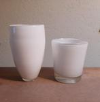 Dutz collection cilindervaas en ronde vaas, Wit, Ophalen of Verzenden, Minder dan 50 cm, Glas