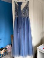 Prachtige blauwe galajurk met pailletten, Kleding | Dames, Jurken, Blauw, Maat 42/44 (L), Ophalen of Verzenden, Zo goed als nieuw