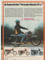 retro reclame 1977 Honda brommer SS50Z XL50 CB50 formule, Verzenden, Overige typen
