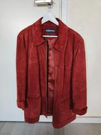 Suede dames jas, Kleding | Dames, Jassen | Winter, Ophalen, Zo goed als nieuw, Maat 42/44 (L), Rood