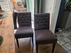 6 eethoekstoelen, Huis en Inrichting, Ophalen, Gebruikt, Bruin