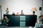 Dressoir   zwart/ groen, Huis en Inrichting, Kasten | Dressoirs, Ophalen, Gebruikt, Neutraal, 200 cm of meer