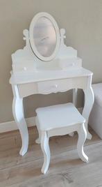 Kaptafel wit kinder meisjes kaptafel met kruk NIEUW in doos!, Kinderen en Baby's, Kinderkamer | Tafels en Stoelen, Ophalen of Verzenden