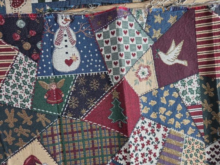 Restanten dikke gobelin Amerikaanse kerststoffen, Hobby en Vrije tijd, Stoffen en Lappen, Nieuw, Katoen, 30 tot 120 cm, 30 tot 200 cm