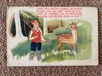 Kinderkaart jager hert hertje jaren 30, Gelopen, Kinderen, Ophalen of Verzenden, 1920 tot 1940