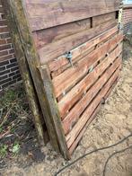 Poortdeur met stalen frame en slot - 180x90 cm, Ophalen, Gebruikt, Minder dan 3 meter, 2 meter of meer