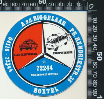 Sticker: Van de Biggelaar Taxivervoer - Boxtel beschikbaar voor biedingen