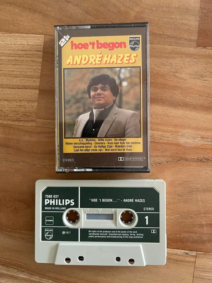André Hazes - Hoe 't begon - Cassetteband 1976, Cd's en Dvd's, Cassettebandjes, Gebruikt, Origineel, Nederlandstalig, 1 bandje