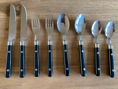 Bestekset voor 2, Huis en Inrichting, Keuken | Bestek, Zo goed als nieuw, Bestekset, Rvs of Chroom, Vaatwasserbestendig, Ophalen of Verzenden