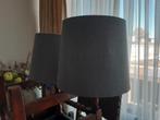 Twee identieke twee lampenkappen grijs, Grijs, Rond, Ophalen of Verzenden, Zo goed als nieuw