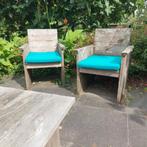 Drie tuinstoelen. Douglas vergrijst, Ophalen of Verzenden, Gebruikt, Stoel