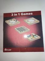 Houten spellenkist 3 in 1, Hobby en Vrije tijd, Gezelschapsspellen | Bordspellen, Een of twee spelers, Ophalen of Verzenden, Nieuw