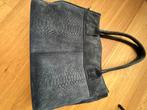 Dstrct, donkerblauw suède handtas, Ophalen of Verzenden, Gebruikt, Blauw, Handtas