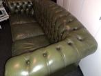 Chesterfield bank 3-zits - Zeer goede staat., Driepersoons, Leer, Ophalen of Verzenden, Zo goed als nieuw
