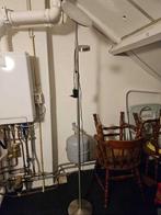 Staande zilverkleurige ledlamp met leeslampje, Huis en Inrichting, Lampen | Vloerlampen, Ophalen, 150 tot 200 cm