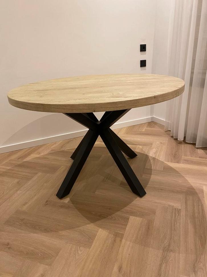Ronde eettafel Bressano Naturel, Huis en Inrichting, Tafels | Eettafels, Zo goed als nieuw, 100 tot 150 cm, Rond, Ophalen of Verzenden