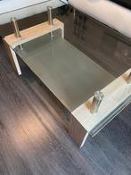 Te koop aangeboden mooie glazen salontafel, Huis en Inrichting, Tafels | Salontafels, Ophalen, Gebruikt, 100 tot 150 cm, Glas