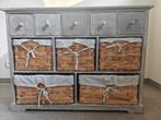 ladenkastje met rieten manden, Huis en Inrichting, Ophalen, Gebruikt, 50 tot 100 cm, 3 of 4 laden