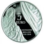 5 euro San Marino 2016 - Bellini (PROOF), Setje, Ophalen of Verzenden, 5 euro, Zilver