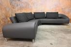 NIEUWbeklede grijze leren Leolux Vol de Reve design hoekbank, 250 tot 300 cm, Leolux, Leolux, Design