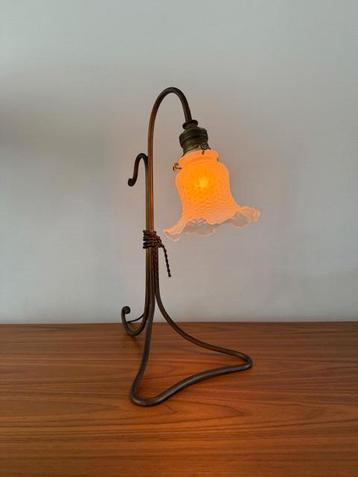 Tafellamp, Art Deco, rococo, koper, rokkapje, vintage, jr 30 beschikbaar voor biedingen