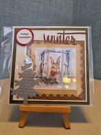 Kaartje kerst haasje kijkt uit het raam, Ophalen of Verzenden, Nieuw, Kerst