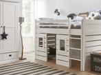 Alta Halfhoogslaper met huisje wit hoogslaper bed, Ophalen, Zo goed als nieuw, Halfhoogslaper