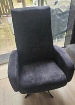 Superluxe relaxstoel fauteuil donkergrijs zwart, Ophalen, Zo goed als nieuw, Zwart, Eén