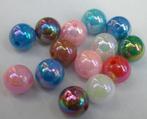 125 x Kralen rond 12 mm gekleurde mix AB glans, Hobby en Vrije tijd, Kralen en Sieraden maken, Verzenden, Nieuw, Kraal