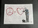 Banksy Print - Peace + Love, Ophalen of Verzenden