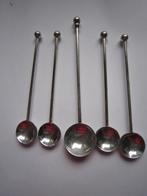 Lepeltje - Stijlappel verzilverd 5 stuks, Antiek en Kunst, Ophalen