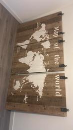 Map of the world hout 3 delig, Huis en Inrichting, Ophalen of Verzenden, Zo goed als nieuw