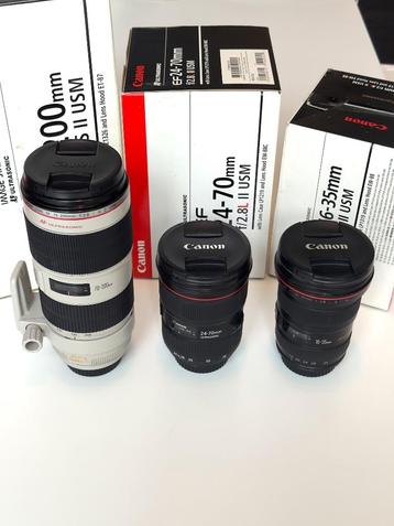Canon EF Lenzen *** 16-35 *** 24-70 *** 70-200 *** beschikbaar voor biedingen