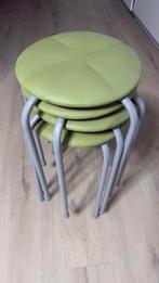 4 Groene Stoelen - Stapelbaar, Ophalen, Gebruikt, Overige kleuren, Vier