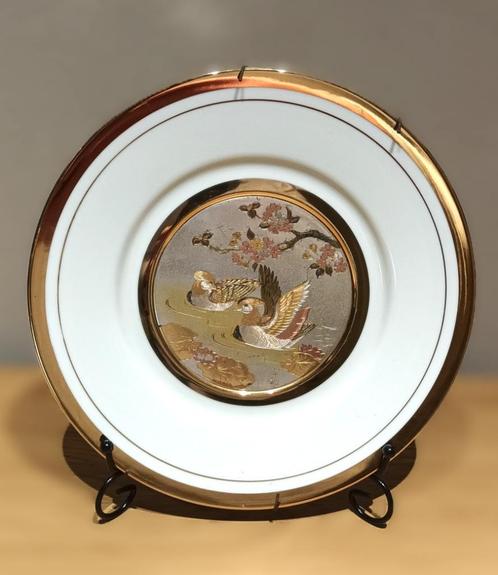 Vintage sierbord "art of Chokin" met 24K gouden rand, Antiek en Kunst, Antiek | Wandborden en Tegels, Ophalen of Verzenden