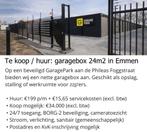 Te koop / huur: garagebox Emmen 24m2 begane grond, Auto diversen, Autostallingen en Garages