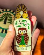 Vintage Cloisonné Paperclip Uil / Schip, Ophalen of Verzenden