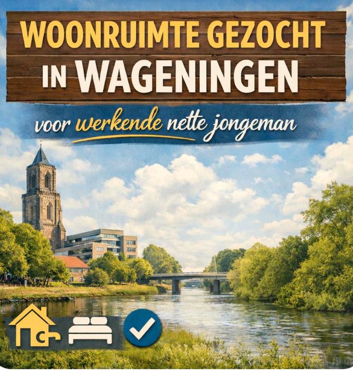Woonruimte gezocht omgeving Wageningen/Arnhem, Huizen en Kamers, Kamers te huur, Wageningen