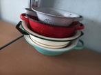 Vergiet in groen,beige,rood emaille,koffiekan rood,blauw, Ophalen of Verzenden