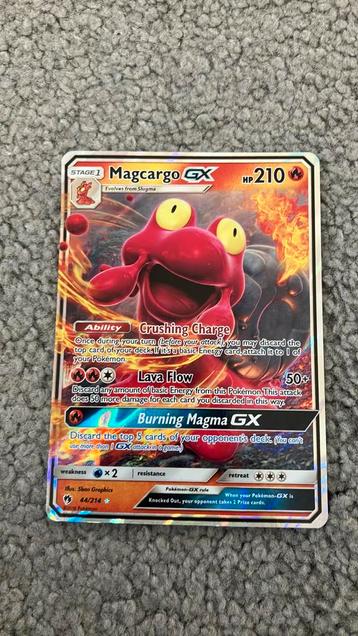 Magcargo GX - Pokémon kaart beschikbaar voor biedingen
