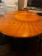Ronde Franse eiken eettafel, uitschuifbaar, Huis en Inrichting, Tafels | Eettafels, Ophalen, Zo goed als nieuw, Rond, 100 tot 150 cm