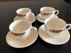 4 maal kop en schotel Wedgewood Rasberry Rose, Ophalen of Verzenden