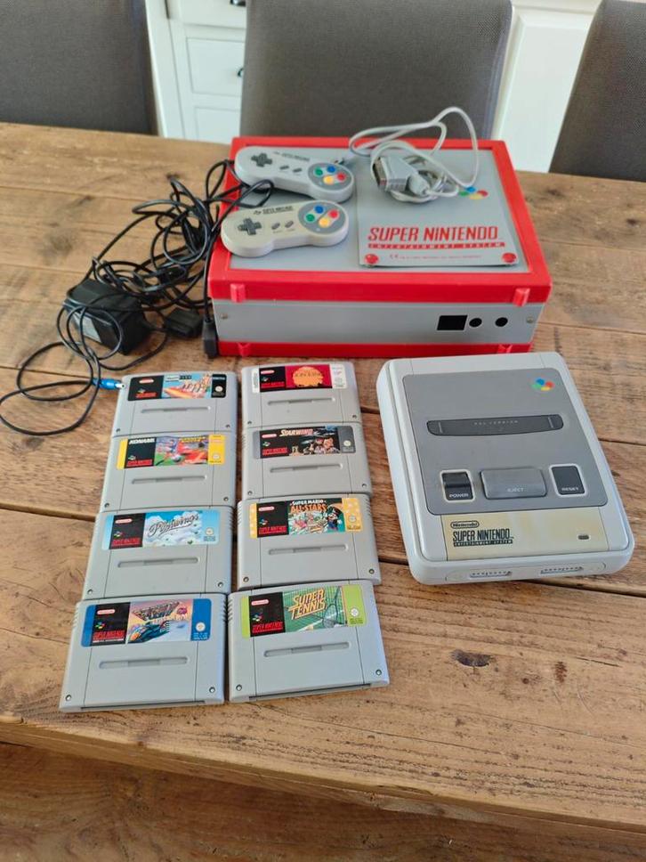 Super Nintendo Compleet met Games, Spelcomputers en Games, Games | Nintendo Super NES, Gebruikt, Overige genres, 2 spelers, Vanaf 7 jaar