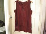 Bordeauxrood mouwloos topje met kant. Merk Didi. Maat XL., Kleding | Dames, Tops, Maat 46/48 (XL) of groter, Didi, Ophalen of Verzenden