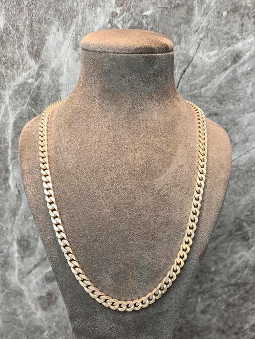 925 Zilveren Gourmet Ketting AFGEPRIJSD | 52 cm, Sieraden, Tassen en Uiterlijk, Kettingen, Zo goed als nieuw, Zilver, Ophalen of Verzenden