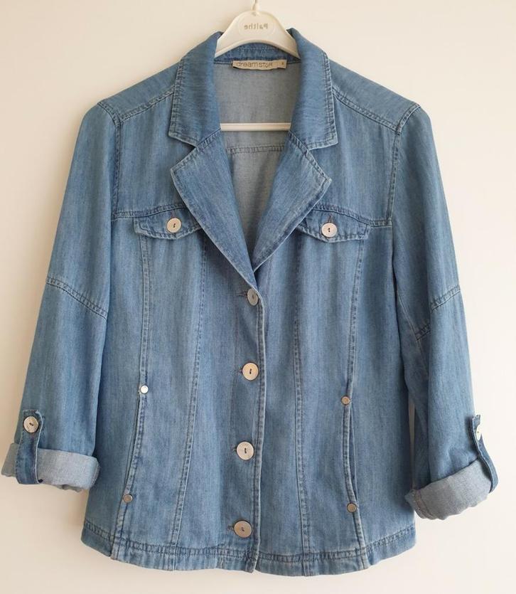 Dreamstar Damesblouse Dames Blouse Jasje Spijkerstof Denim, Kleding | Dames, Blouses en Tunieken, Nieuw, Maat 36 (S), Blauw, Ophalen of Verzenden