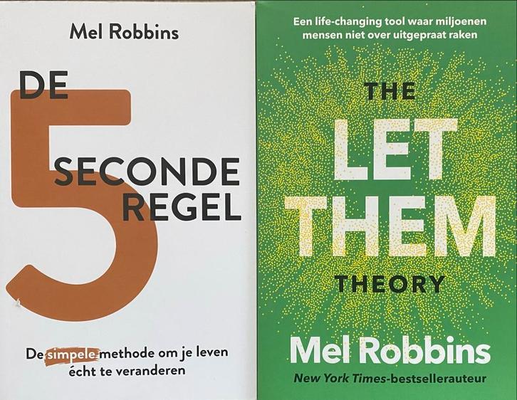 Mel Robbins - De 5 Seconden Regel & Let Them Theory, Boeken, Advies, Hulp en Training, Zo goed als nieuw, Ophalen of Verzenden