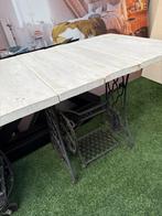 Singer Naaimachine Tafeltje Steigerhout, Ophalen, Gebruikt, 50 tot 100 cm, Rechthoekig